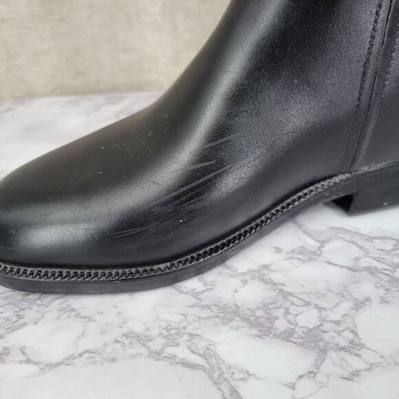 Dav Holloway Tall Black Lace Side Weatherproof Riding Boots Women's US 6 Euro 36 - Picture 8 of 16